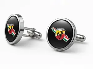 Fiat Abarth Boutons de Manchette Thématiques Minimal Racing Solide